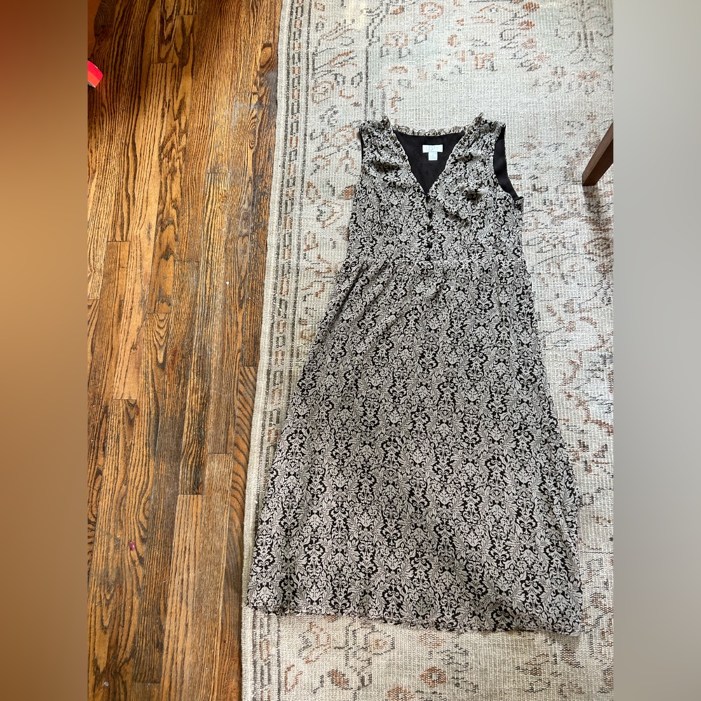 Brown paisley, midi dress from loft
